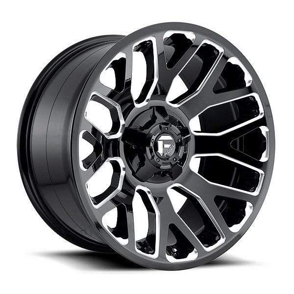 Jogo de Rodas Fuel Warrior D623 20x10 6x135/6x139.7 -18MM Preto Brilhante Fresado
