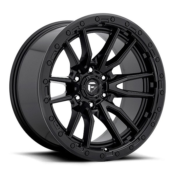 Jogo de Rodas Fuel Rebel D679 20x10 5x127 -18MM Preto Fosco