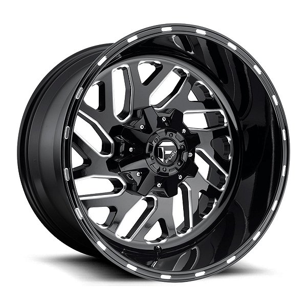 Jogo de Rodas Fuel Triton D581 18x9 8x165.10 -12MM Preto Brilhante Fresado