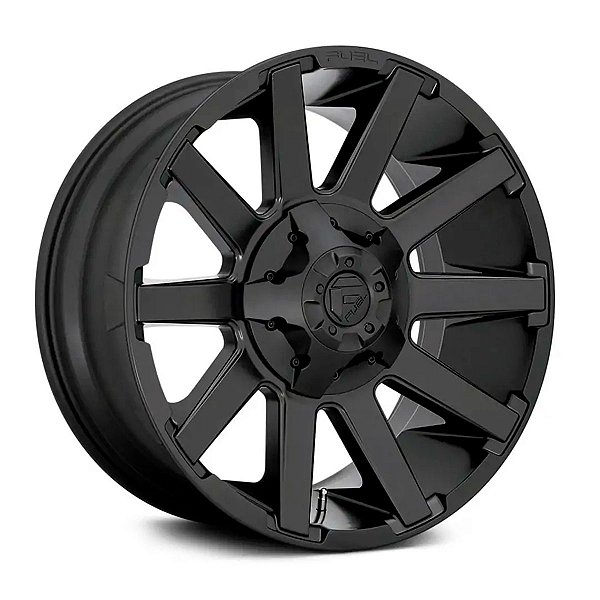 Jogo de Rodas Fuel Contra D437 20x9 6x135/6x139.7 +19MM Preto Fosco