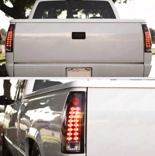 LANTERNA TRASEIRA - SILVERADO - LED - VERMELHA - BORDA FUME