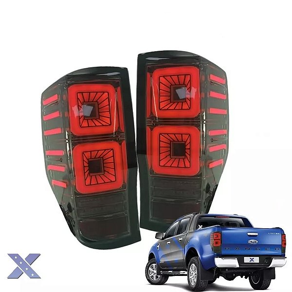 LANTERNA TRASEIRA RANGER SEQUENCIAL MODELO 3D FUME 2013 a 2021