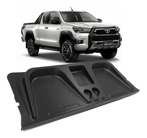 Aplique Tampa Traseira Com Poltrona Para Hilux 2016 a 2023