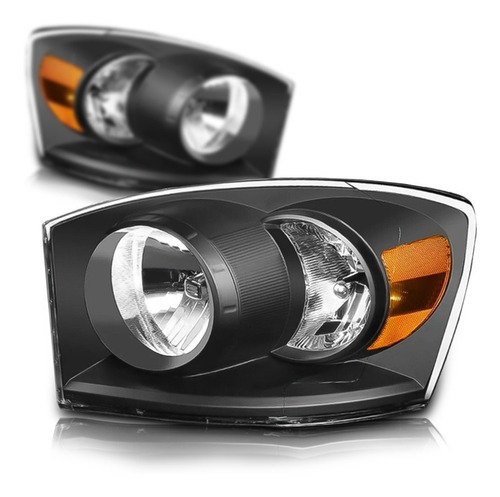 Farol Dianteiro Ram 2500/3500 Modelo Original Fumê 2006 a 2009 Par