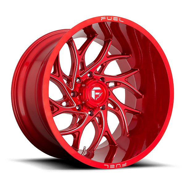 Jogo de Rodas Fuel Runner D742 22x10 6x139.7 -18MM Vermelho Brilhoso