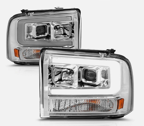 Farol Dianteiro Ford F250 Oled Cristal Modelo 2