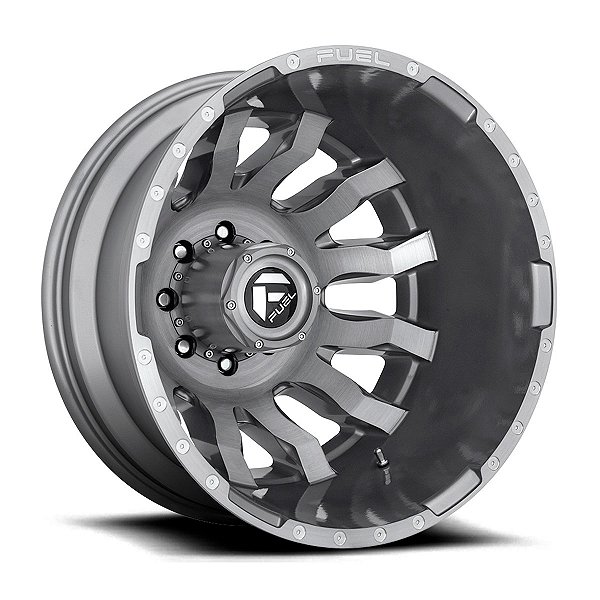 Jogo de Rodas Fuel Blitz D693 22x12 6x139.7 -44MM Grafite Escovado