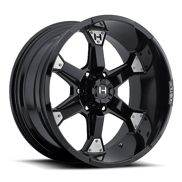 Jogo de Rodas Hostile Knuckles H101 20x9 8x165.1 +10MM Preto Fresado