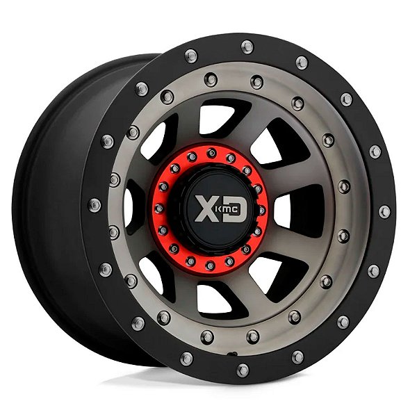 Jogo de Rodas XD FMJ XD137 20x9 8X165.10 0MM Metal Centro Vermelho