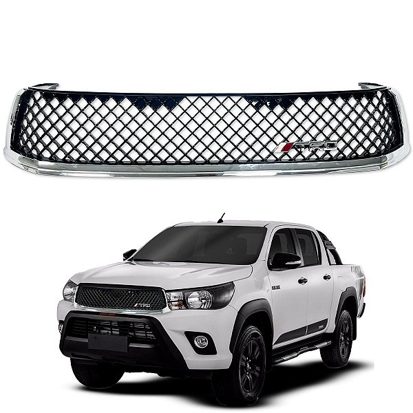 Grade Frontal Hilux TRD 2016 a 2018 Moldura cromada