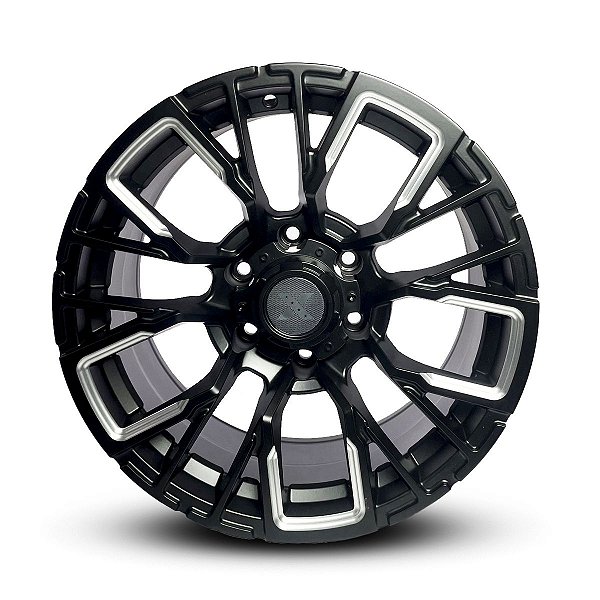 Jogo de roda REBAR 17X9 6X139.7 -12mm preto fosco fresado