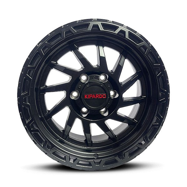 Jogo de rodas 4x4Store 17x9 6x139.7 0mm Preto fosco
