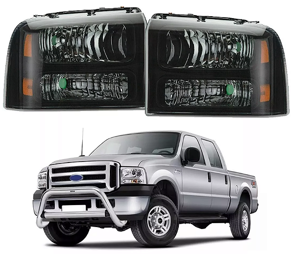 Farol Dianteiro Ford F-250 Harley Americano Smoke