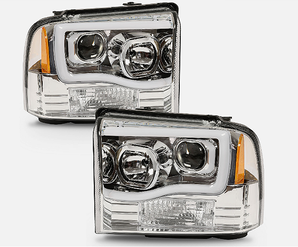 Farol Dianteiro Ford F-250 Oled Cristal Modelo 3