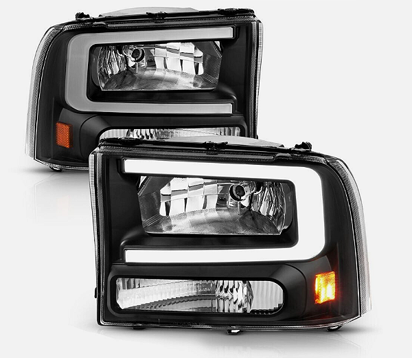 Farol Dianteiro Ford F-250 Oled Fumê Modelo 2