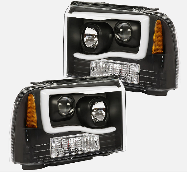 Farol Dianteiro Ford F-250 Oled Fumê Modelo 3