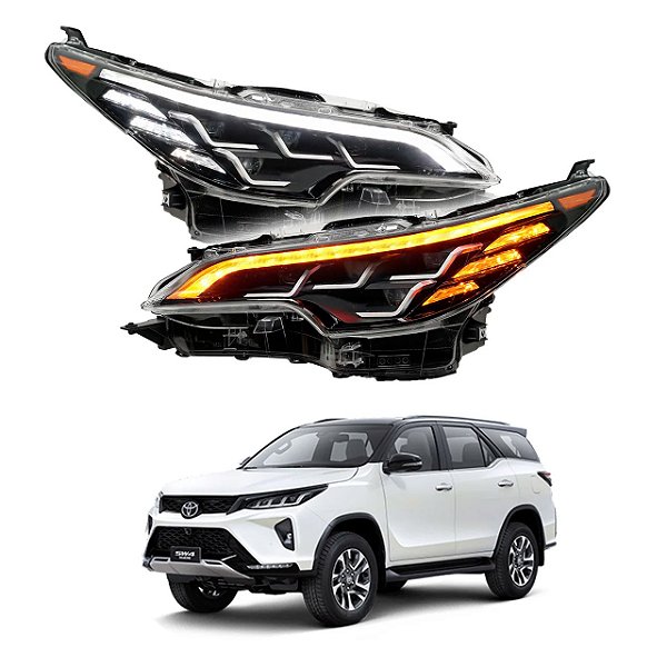 Farol com 4 projetores led para Toyota SW4 de 2016 a 2020