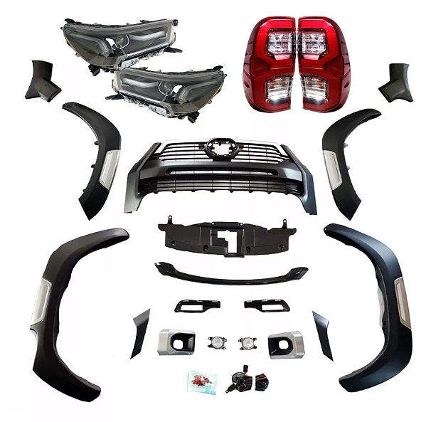 Kit Transformação Toyota Hilux 2016 a 2020 Para 2021 Rocco