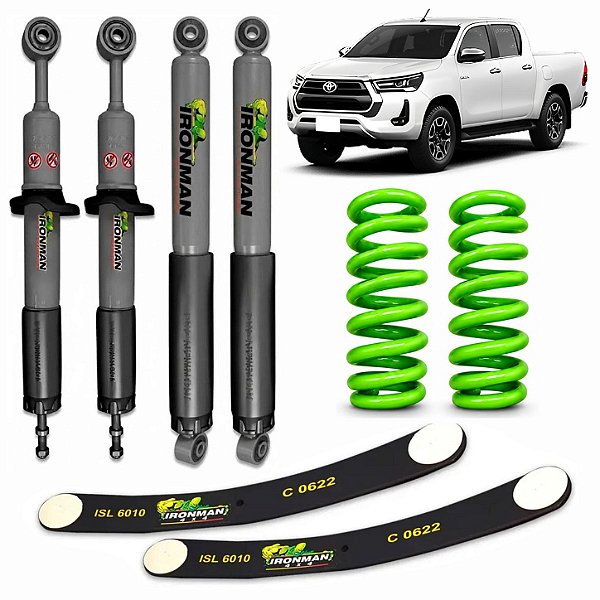 Kit Suspensão IronMan NitroGás para Toyota Hilux 2016 a 2024