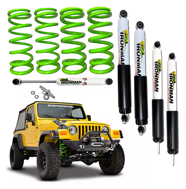Kit Suspensão Ironman Nitrogas Para Wrangle TJ 1996 A 2007