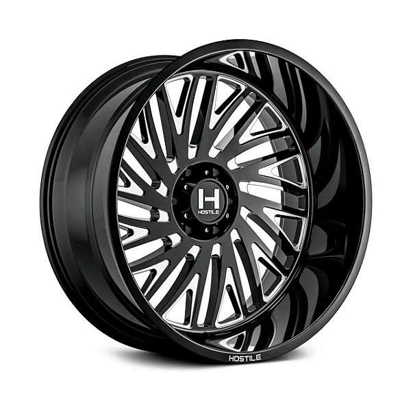 Jogo de Rodas Hostile Syclone H131 20x10 8x165.1 -19mm Preto Fresado