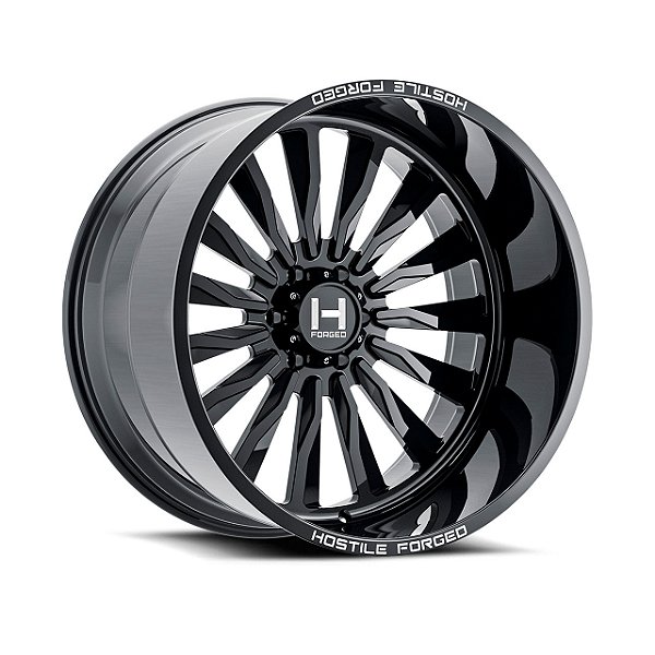 Jogo de Rodas Hostile Twist HF21 24x10 8x165 ET -20 Preta