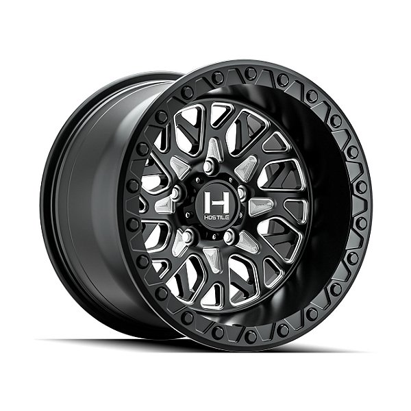 Jogo de Rodas Hostile Glamis H133 15x8 4x156 0mm Preto Fresado