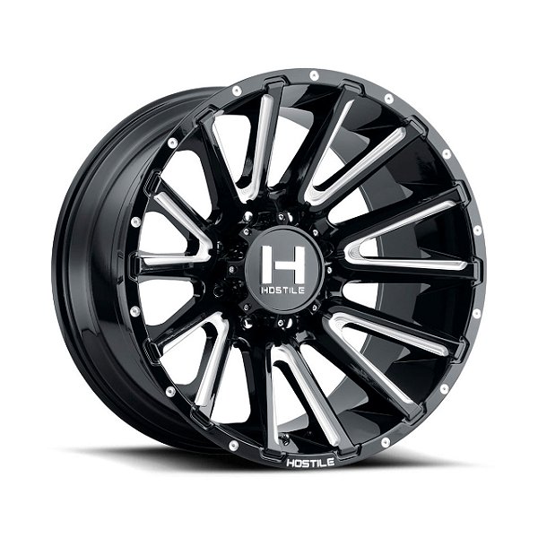 Jogo de Rodas Hostile Typhoon H123 22x10 8x165.1 -25mm Preto Fresado