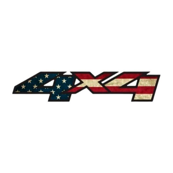 Adesivo 4x4 Bandeira Americana para Silverado 2007 a 2013