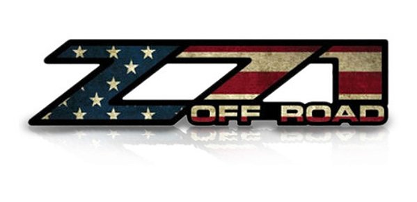 ADESIVO - Z71 - OFF ROAD - 2014/2018 - BAND. EUA (FWFLAG) - MODELO 1