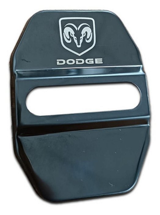 APLIQUE PARA FECHADURA - DODGE RAM - KIT C/4 - PRETO