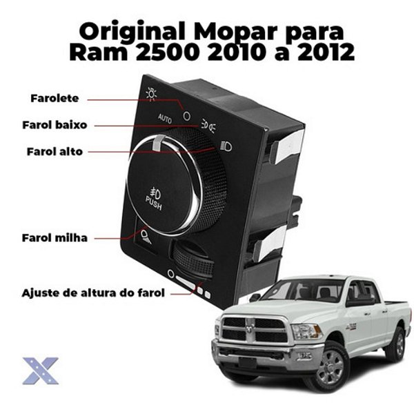 BOTAO FAROL MOPAR RAM 2012- 0460 2918 AA