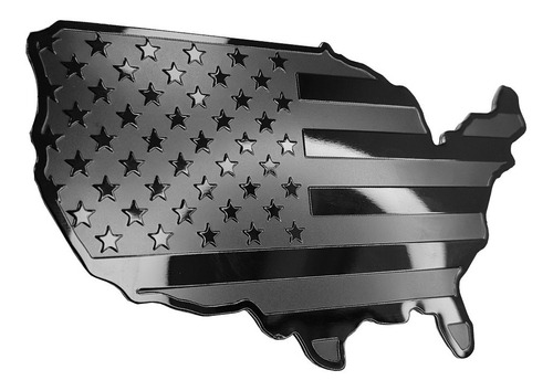 EMBLEMA - EUA - MAPA AMERICANO - PRETO