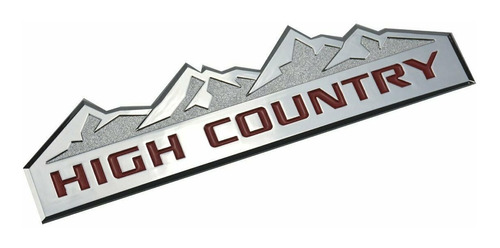 EMBLEMA - HIGH COUNTRY - CROMADO/VERMELHO