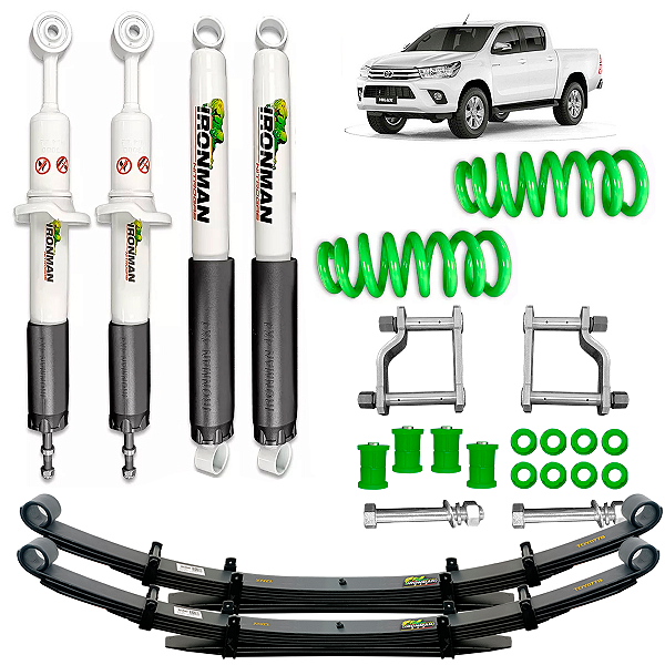Kit Suspensão IronMan NitroGás para Toyota Hilux 2016 a 2024 FULL sem bandeja