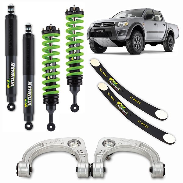 Kit Suspensão IronMan Foam Cell Mitsubishi L200 Triton 2009 a 2024 +Pro Forge