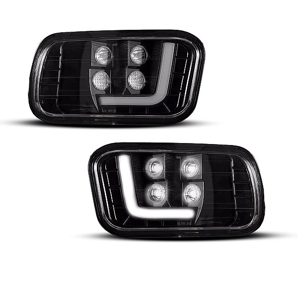 FAROL DE MILHA RAM 2010/2018 FUME LED/DRL
