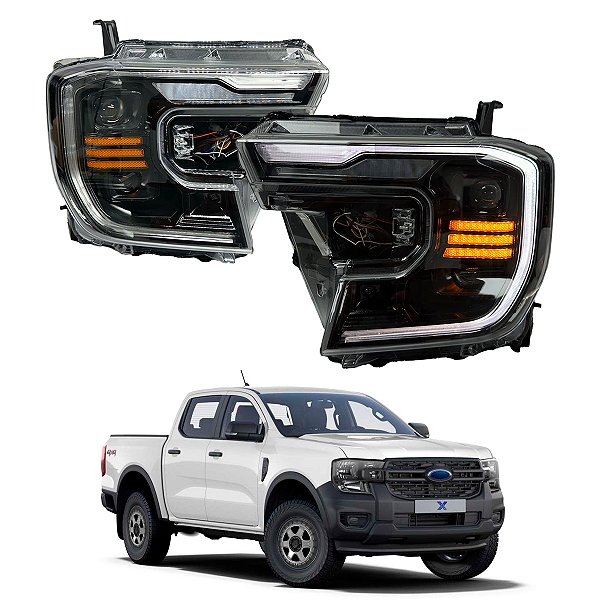 FAROL DIANTEIRO RANGER 24/ OLED DRL AMBAR