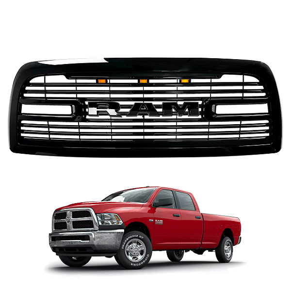 GRADE FRONTAL - DODGE RAM - 2012/2018 PRETA BIG HORN - C/LED