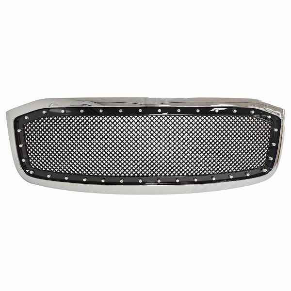 GRADE FRONTAL - DODGE RAM - MAD MAX - 06/08 - CROMADO/PRETO