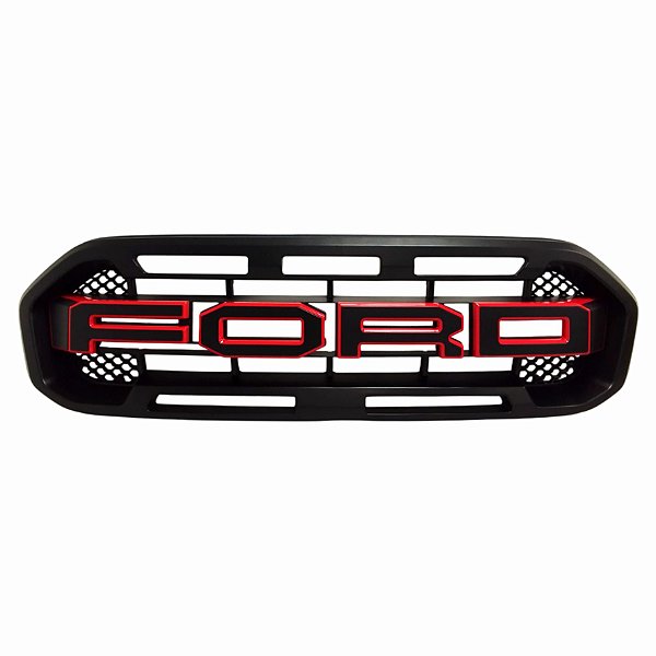 GRADE FRONTAL - RANGER - T8 - SEM LED - 20/22 - LETRA PRETA C/ VERMELHO