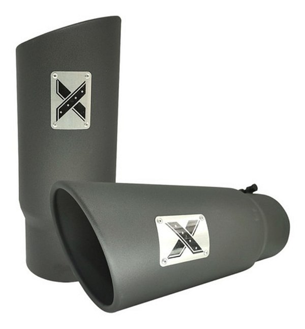 PONTEIRA - 4X4 STORE - 5" X 6" X 15" -  PRETA - PLACA LOGO X