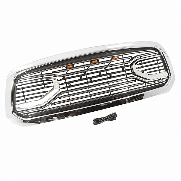 GRADE FRONTAL - DODGE RAM - 06/09 - DETALHE LED - CROMADA