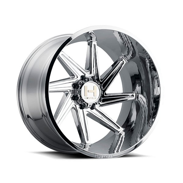 Jogo de Rodas Hostile Dagr H119 22x12 8x165.1 - 44mm Cromada