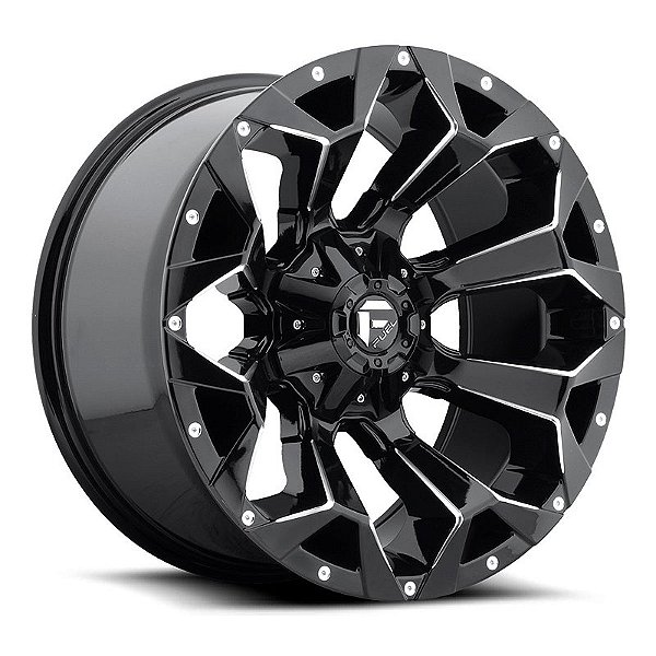 Roda Fuel Assault D546 22x9.5 6x135/6x139.7  +20mm  Preto Fosco Fresado