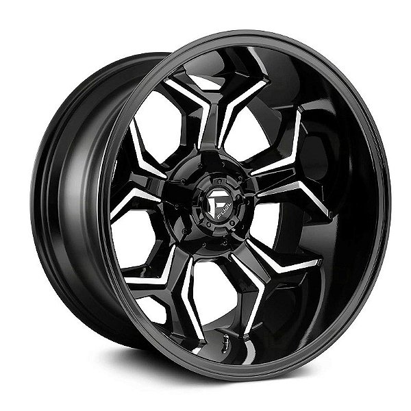Roda Fuel Avenger D606 20x9 6x135/6x139.7 +20mm Preto Brilhante Fresado