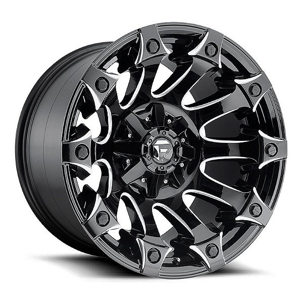 Roda Fuel Battle Axe D578 18x9 6x135/6x139.7 +20mm Preto Brilhante Fresado