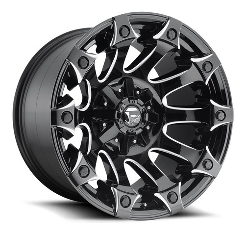 Roda Fuel Battle Axe D578 20x10  8x170  -18mm  Preto Brilhante Fresado