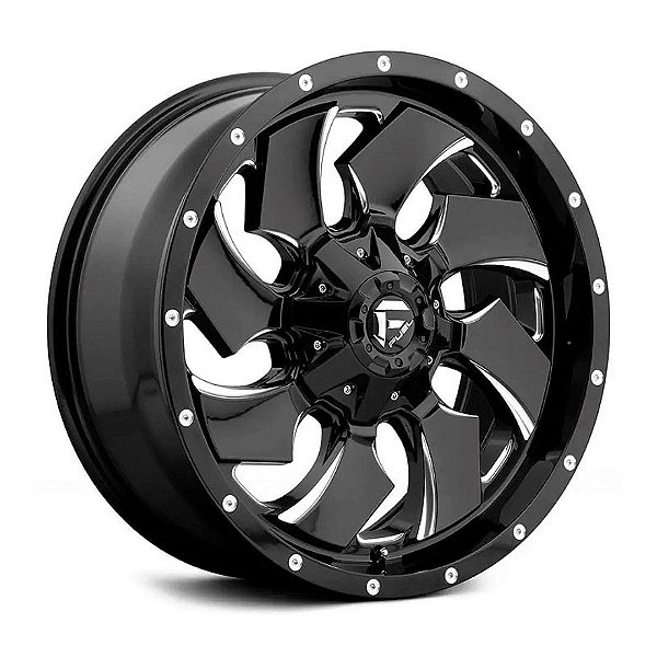 Roda Fuel Cleaver D574 20x12 5x114/5X127 -44mm Preto Brilhante Fresado