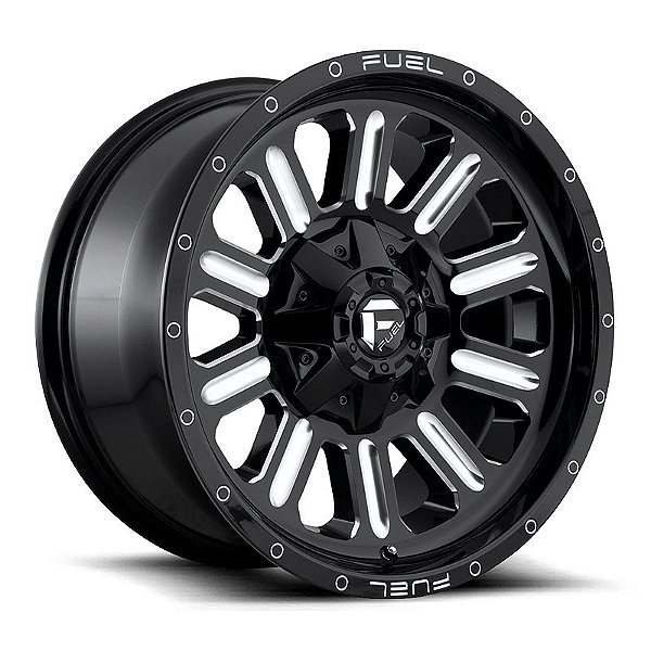 Roda Fuel Hardline D620 20x9 6x135/6x139.7 +2mm Preto Brilhante Fresado